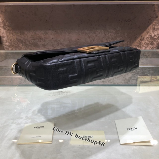 FENDI精品女包 芬迪BAGUETTE中號羊皮手袋 Fendi 0191M迷你肩背斜挎包 fdzg2534